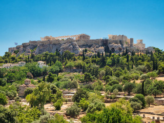 Fototapeta na wymiar Acropolis landmark and other ancient ruins