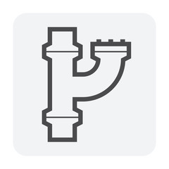 Pipe icon and flange fitting for pipeline connection with valve and other pipe. For transportation liquid or gas i.e.crude, oil, natural gas, sewage, wastewater. Also for plumbing and irrigation.
