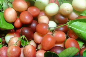 Mango yawning lime boo, Thai fruit and Thai herbs that has medicinal properties. 