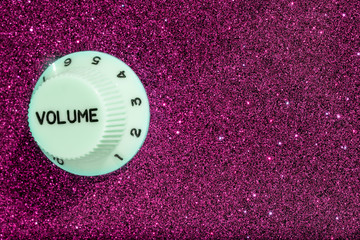 Glam Rock. Pink glitter party fun. Sound volume control.