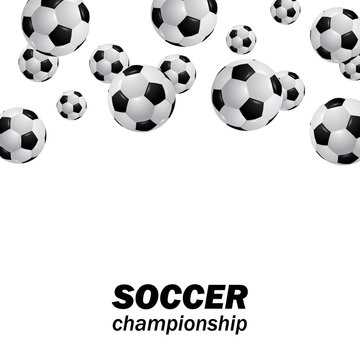 drop soccer football realistic ball falling from top for sport championship