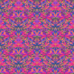 Polygonal flower triangle pattern background - abstract seamless vector graphic design