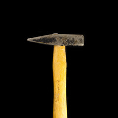 Used hammer on a black background 
