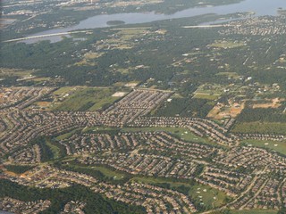 Dallas City aerial view, medium wide shot