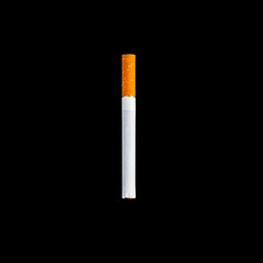 Cigarette on a black background