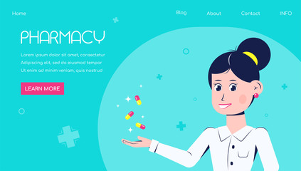 Pharmacy store concept banner