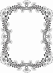 floral frame silhouette