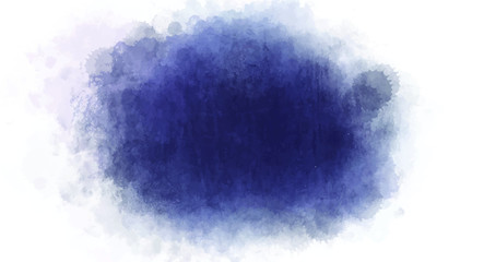 Dark Blue splash watercolor background for your design, watercolor background concept, vector.