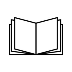 Book vector icon. Note illustration symbol. bookstore sign or logo.