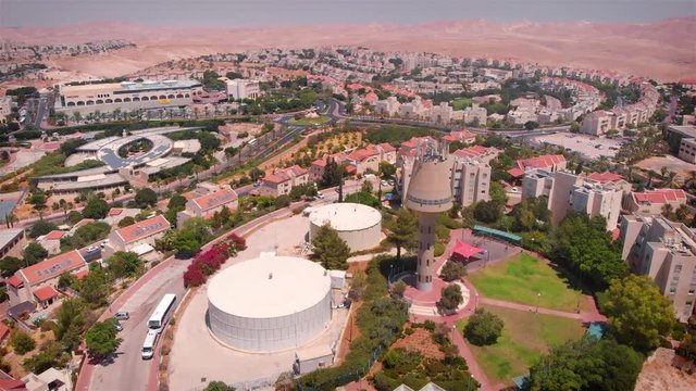 Maale Adumim City Aerial View Drone Footage over Israeli City Maale Adumim