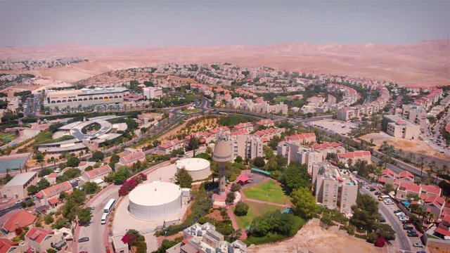 Maale Adumim City Aerial View Drone Footage over Israeli City Maale Adumim