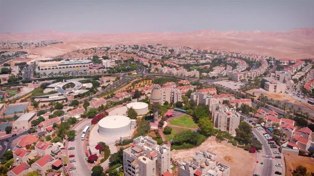 Maale Adumim City Aerial View Drone Footage over Israeli City Maale Adumim
