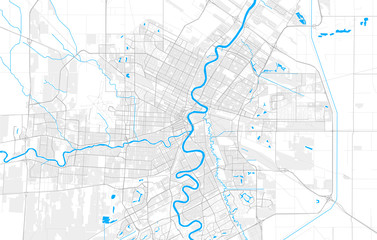 Rich detailed vector map of Winnipeg, Manitoba, Canada