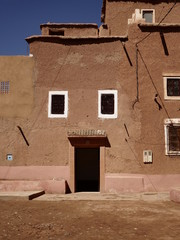 Haus, Tür, Fenster, alt, Marokko, retro, Dorf, Lehm, rosa