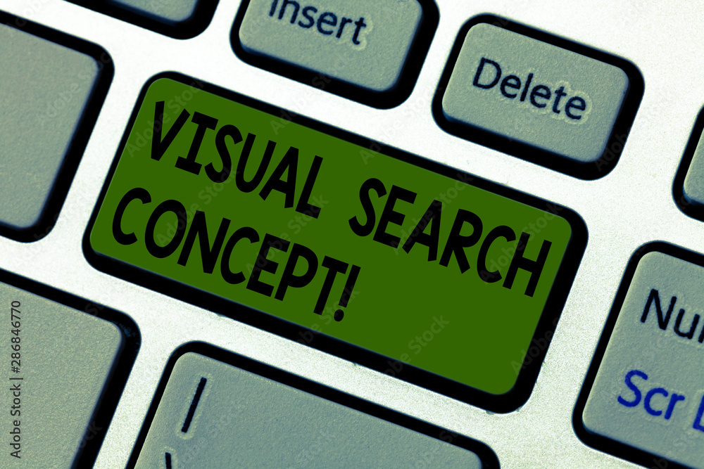 Fototapete writing note showing visual search concept. business photo showcasing perceptual task requiring atte