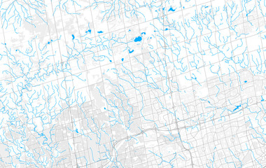 Rich detailed vector map of Richmond Hill, Ontario, Canada