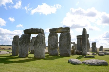 The famous standing stones of Stonehenge in Wiltshire