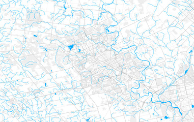 Rich detailed vector map of Waterloo, Ontario, Canada
