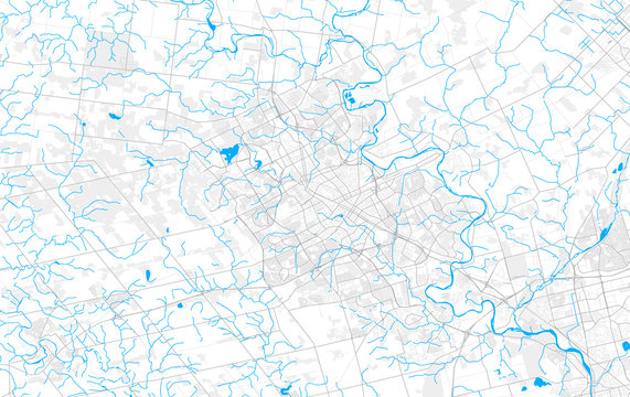 Rich detailed vector map of Waterloo, Ontario, Canada © netsign