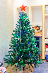 pictured in the photo big tree christmas