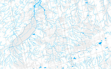Rich detailed vector map of Newmarket, Ontario, Canada