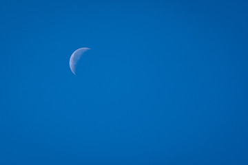Moon In Blue Sky At Day Time