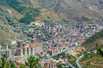 Obraz premium View of Gumushane from Canca Castle, August 16,2019, Gumushane, Turkey