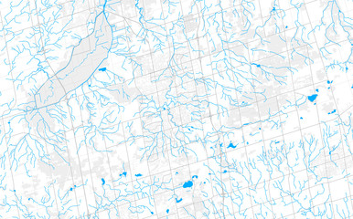 Rich detailed vector map of Aurora, Ontario, Canada
