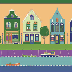 Fototapeta premium houses in Amsterdam