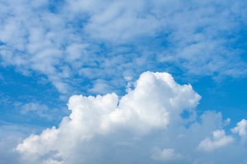 Naklejka na ściany i meble White cloud on the Blue sky background.