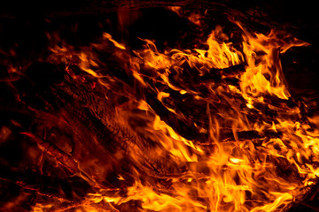 Fototapeta na wymiar Close up The movement of the flames.