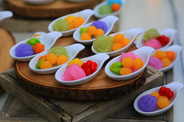 Thai dessert , Thai sweet candy snack