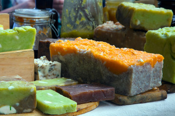 beautiful handmade colorful natural soaps