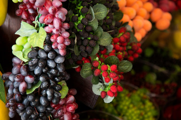 colorful plastic fruit