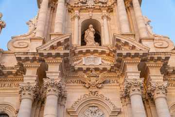 The Cathedral (Duomo) of Ortigia in Syracuse, Sicily, Italy