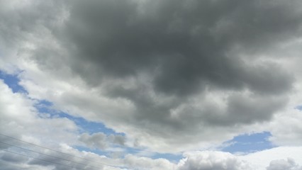 Obraz premium White And Gray Clouds With Blue Sky Background