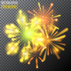 Colorful vector fireworks