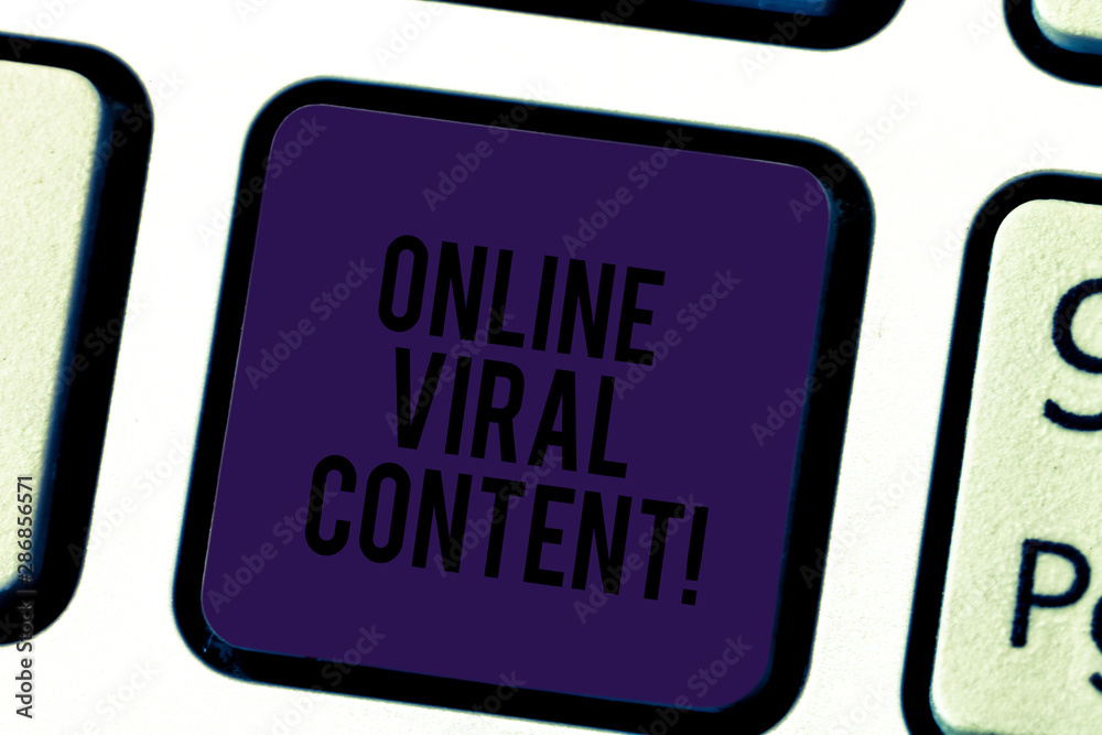 Poster conceptual hand writing showing online viral content. business photo text article that spreads rapid