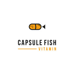 Creative Organic Capsule Oil Fish Vitamin Food Supplement logo design inspiration