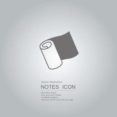 Vector drawn notes. The background is a gray gradient.