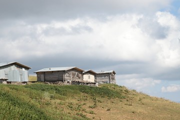 village houses in the forest .artvin turkey