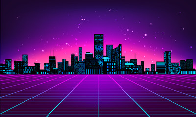 Retro futuristic background