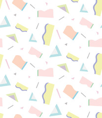 colorful cute geometric elements seamless pattern