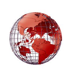 wireframmed globe earth