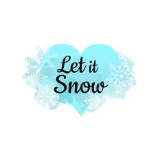 Naklejka na ściany i meble Beautiful winter snow, art illustration