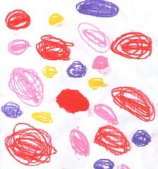 children’s chaotic circles multi-colored background pattern