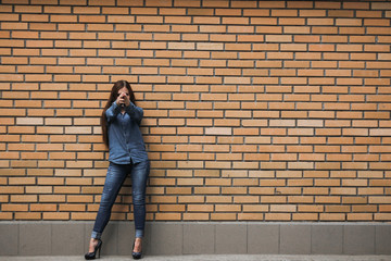 heels girl on a city street