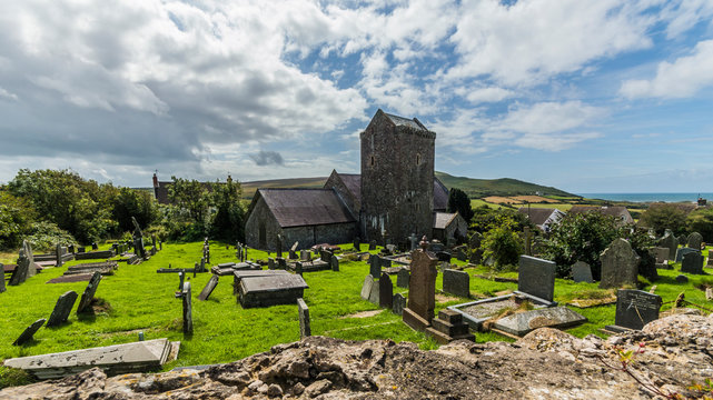  St Cenydd's Church Llangennith, Gower, Wales, UK