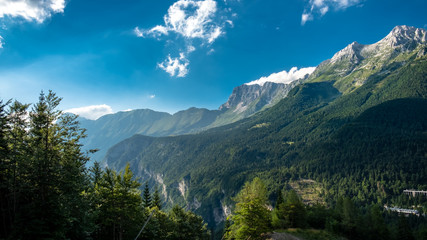 Fototapeta na wymiar The Montasio group in the Julian Alps