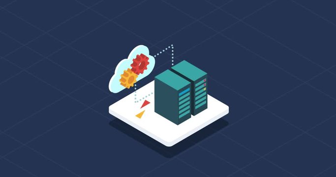 Artificial intelligence and machine learning isometric icon
